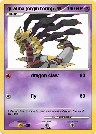 Pokemon giratina (orgin form)