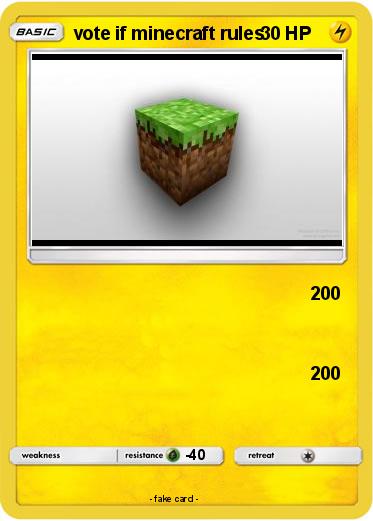 Pokemon vote if minecraft rules