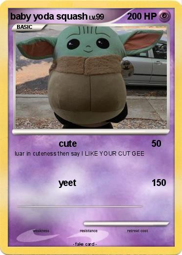 Pokemon baby yoda squash