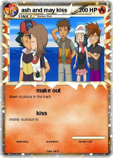 Pokemon ash and may kiss