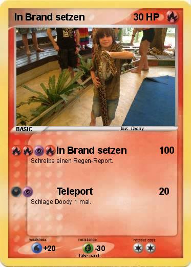 Pokemon In Brand setzen