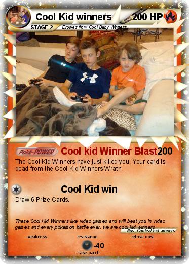 Pokemon Cool Kid winners