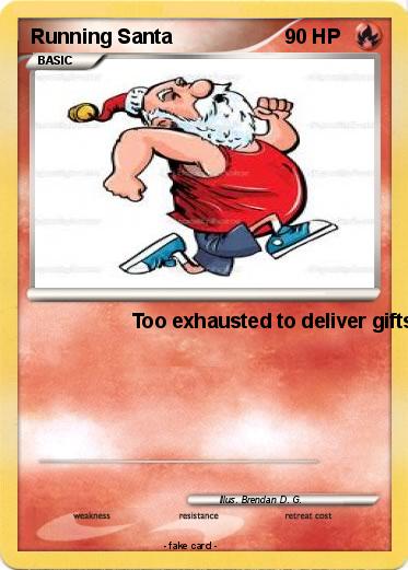 Pokemon Running Santa
