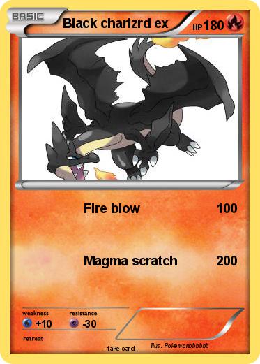 Pokemon Black charizrd ex