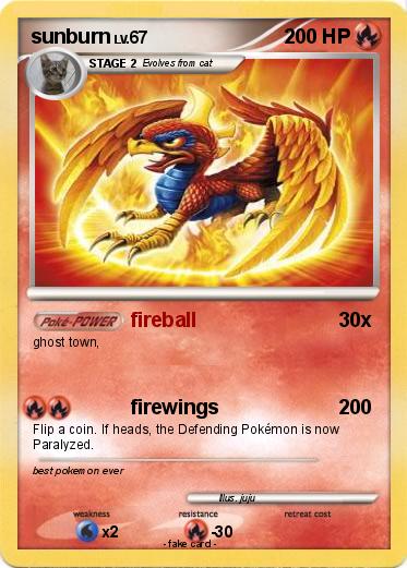 Pokemon sunburn