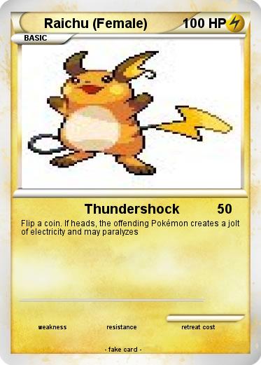 Pokemon Raichu (Female)