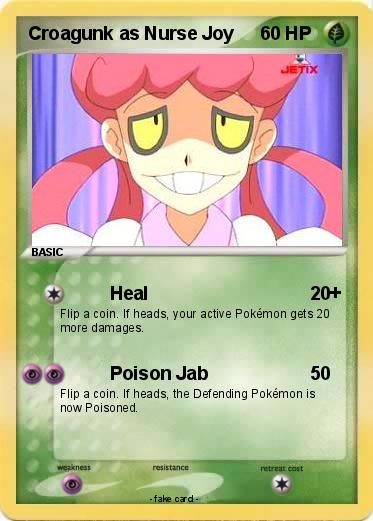 Pokemon Croagunk as Nurse Joy