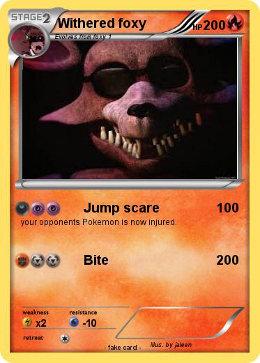 112 WITHERED FOXY JUMP SCARE HOLO FOIL SP 2016 FNAF Five Nights at Freddy's  card
