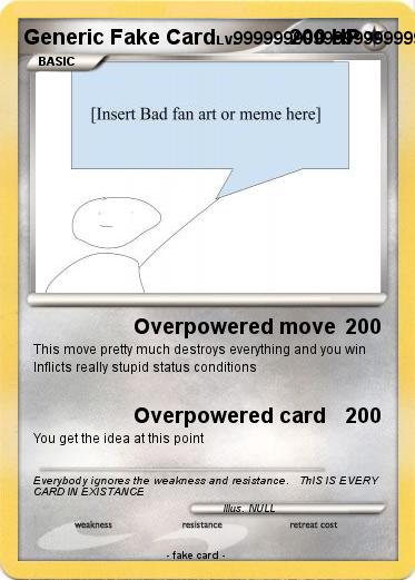Pokemon Generic Fake Card Pokemon Generic Fake Card