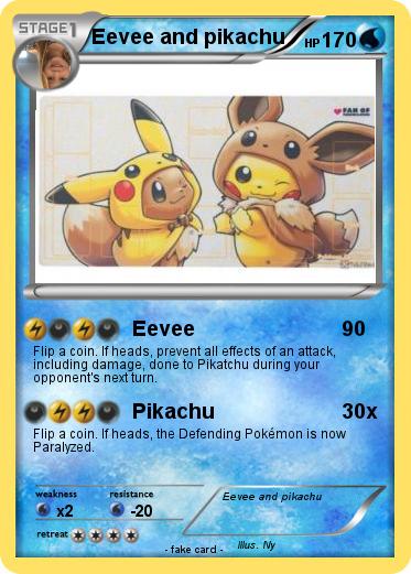 Pokemon Eevee and pikachu