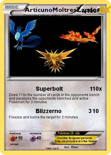 Pokemon ArticunoMoltresZapdos