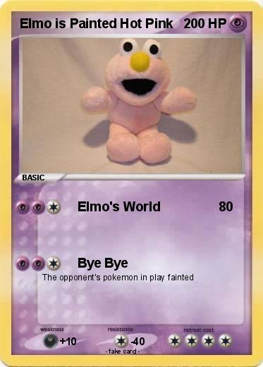 Pokemon Elmo is Painted Hot Pink