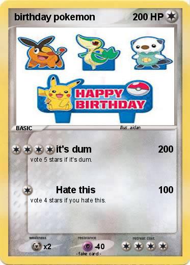 Pokemon birthday pokemon