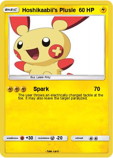 Pokemon Hoshikaabii's Plusle