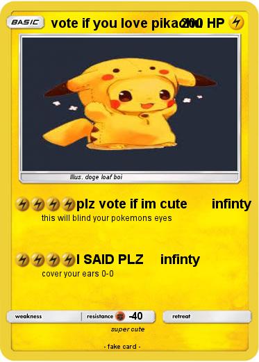 Pokemon vote if you love pikachu