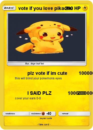 Pokemon vote if you love pikachu