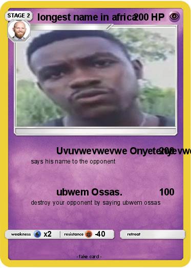 Pokemon longest name in africa