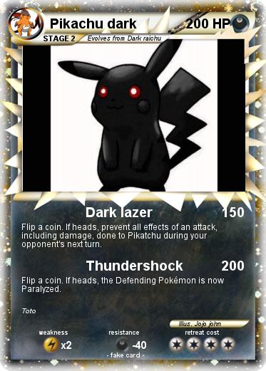 Pokemon Pikachu dark