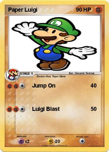 Pokemon Paper Luigi