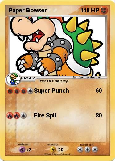Pokemon Paper Bowser