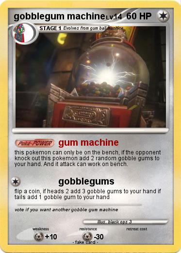 Pokemon gobblegum machine