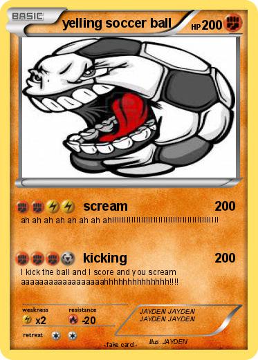 Pokemon yelling soccer ball