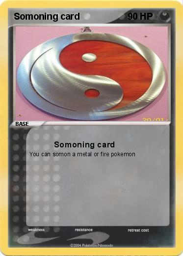 Pokemon Somoning card