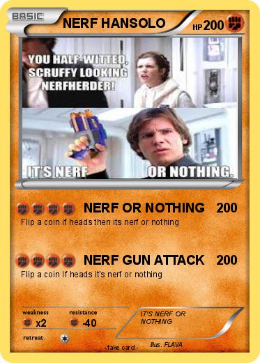 Pokemon NERF HANSOLO Pokemon NERF HANSOLO