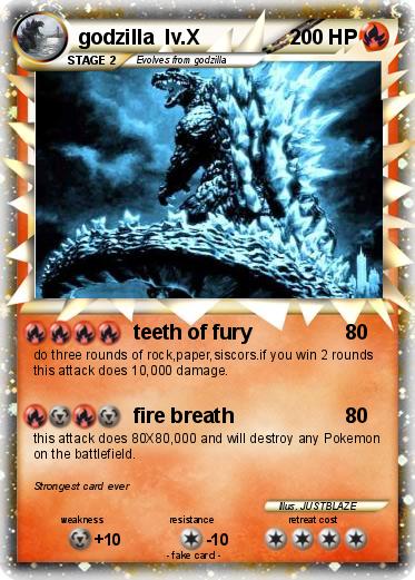 Pokemon godzilla  lv.X