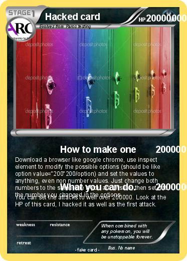 Pokemon Hacked card
