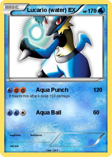 Pokemon Lucario (water) EX