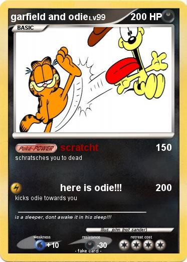Pokemon garfield and odie