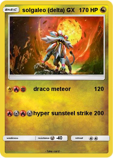 Pokemon solgaleo (delta) GX