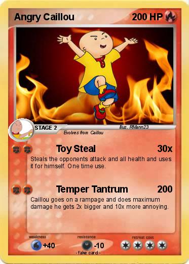 Pokemon Angry Caillou