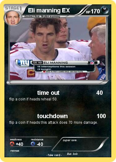 Pokemon Eli manning EX