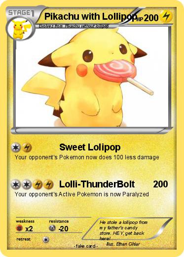 Pokemon Pikachu with Lollipop