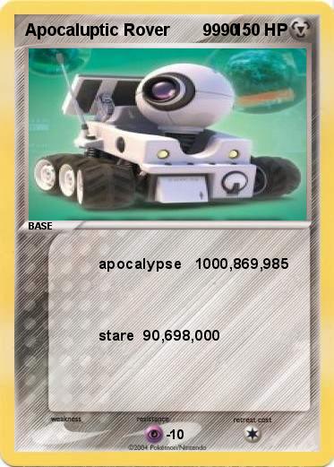Pokemon Apocaluptic Rover       9990  