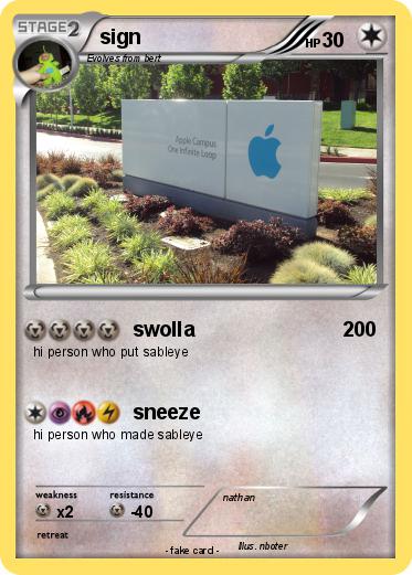 Pokemon sign