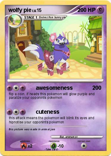 Pokemon wolfy pie