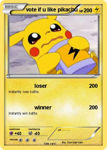 Pokemon vote if u like pikachu