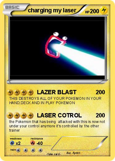 Pokemon charging my laser