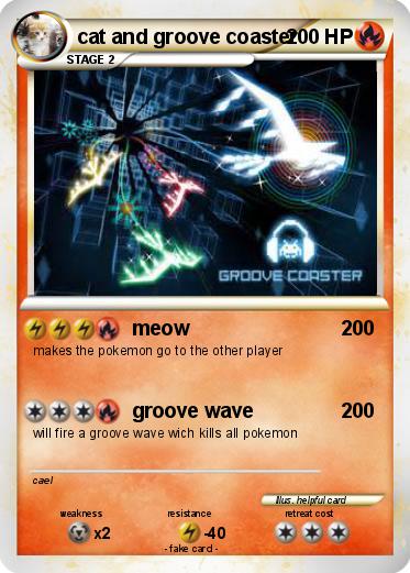 Pokemon cat and groove coaster