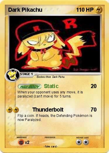 Pokemon Dark Pikachu