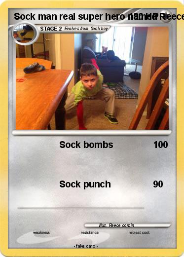 Pokemon Sock man real super hero named Reece Corbin