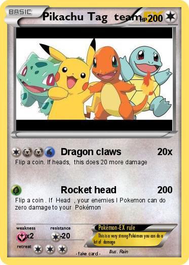 Pokemon Pikachu Tag  team