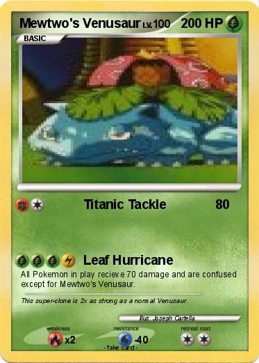 Pokemon Mewtwo's Venusaur