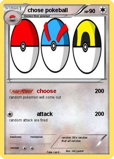 Pokemon chose pokeball