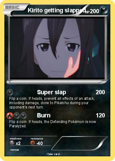 Pokemon Kirito getting slapped