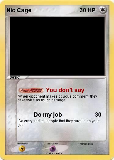 Pokemon Nic Cage