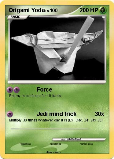 Pokemon Origami Yoda